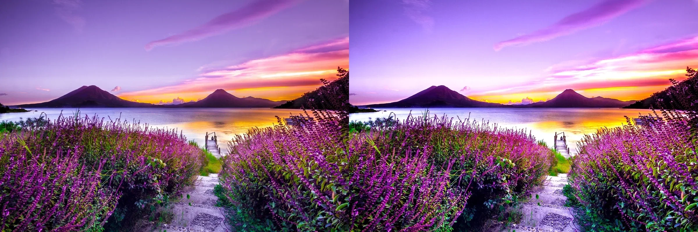 Image adjustments before and after