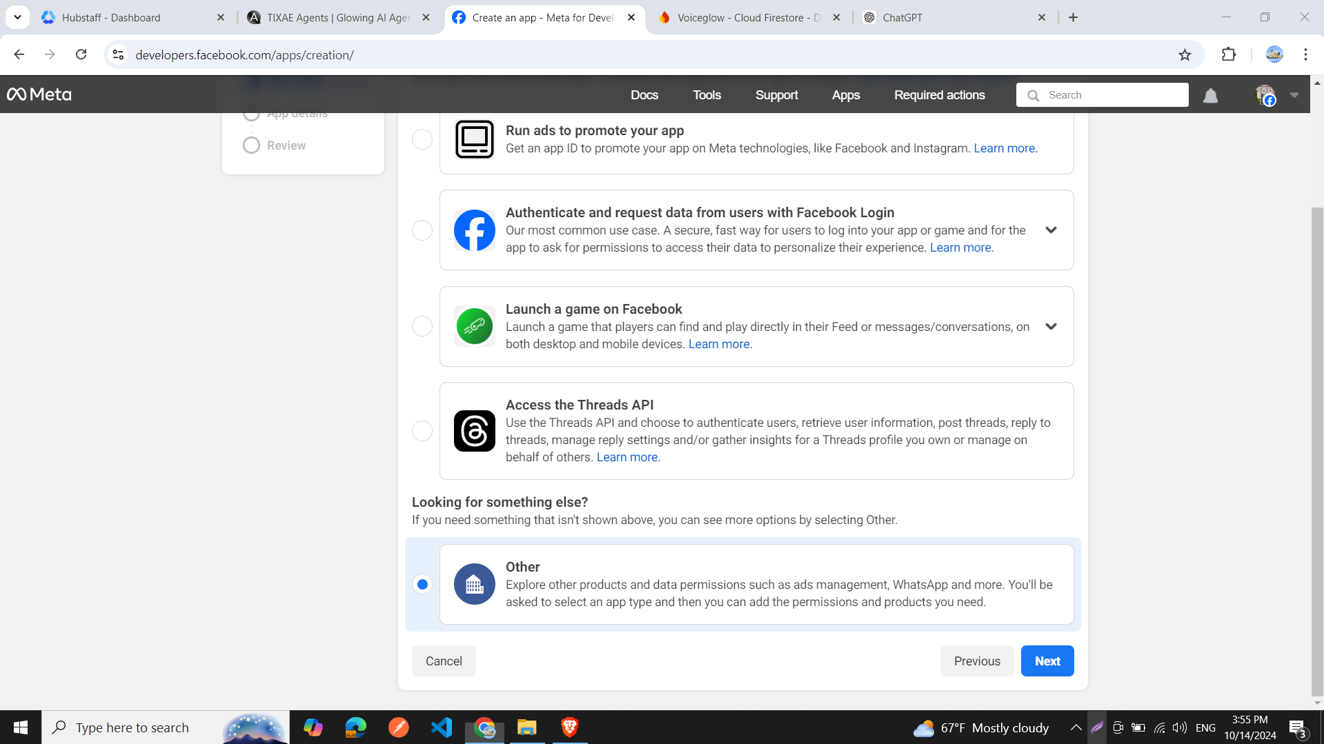 Create Facebook App