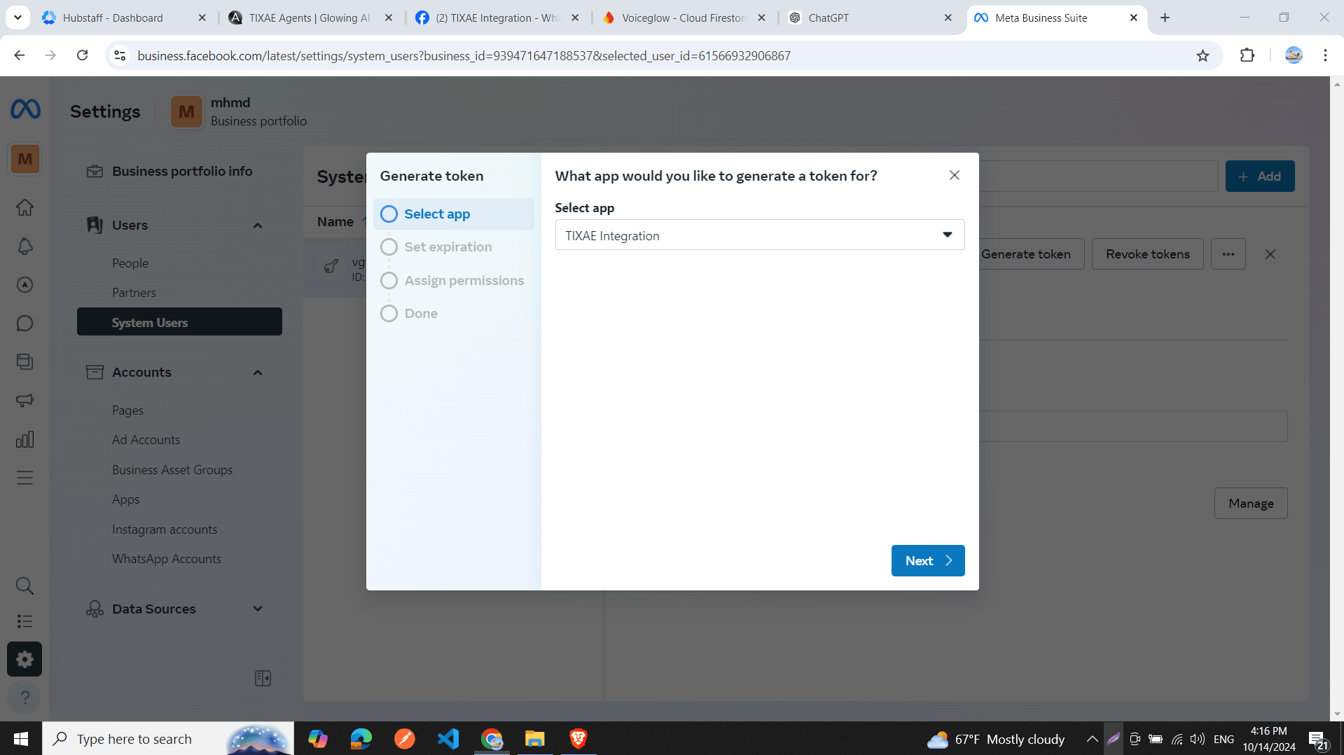 Generate Permanent Token