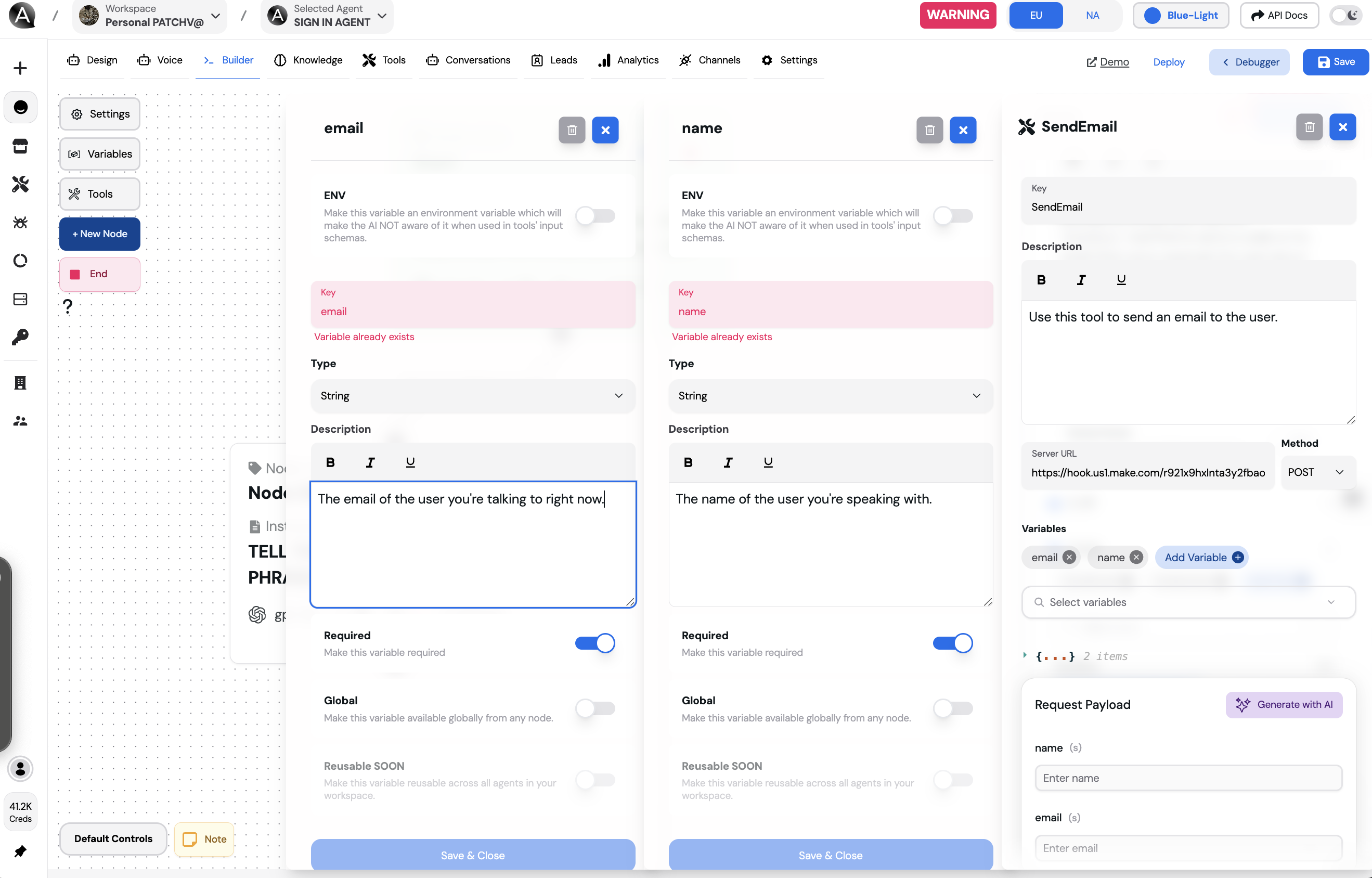 send email node