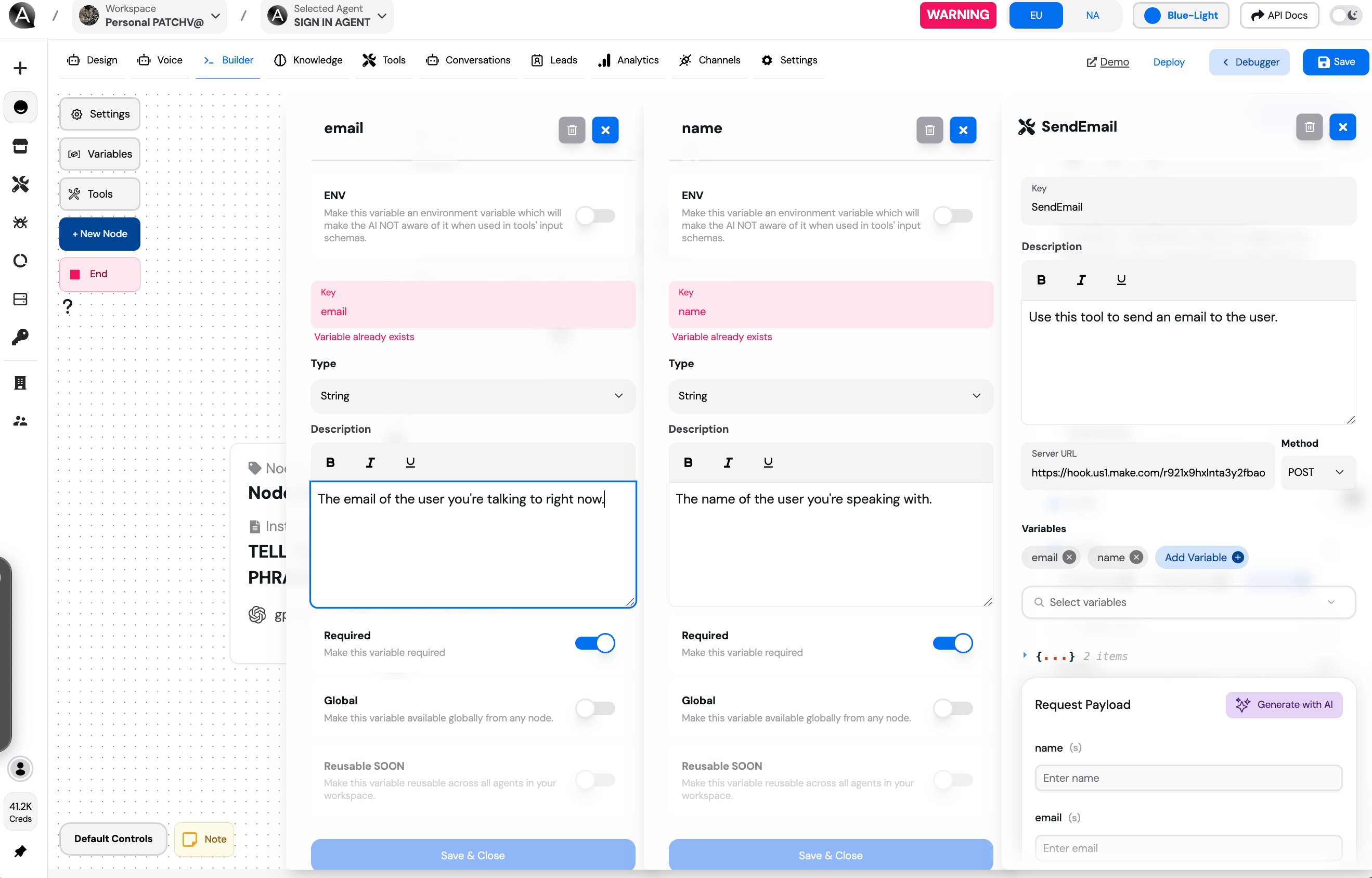 send email node