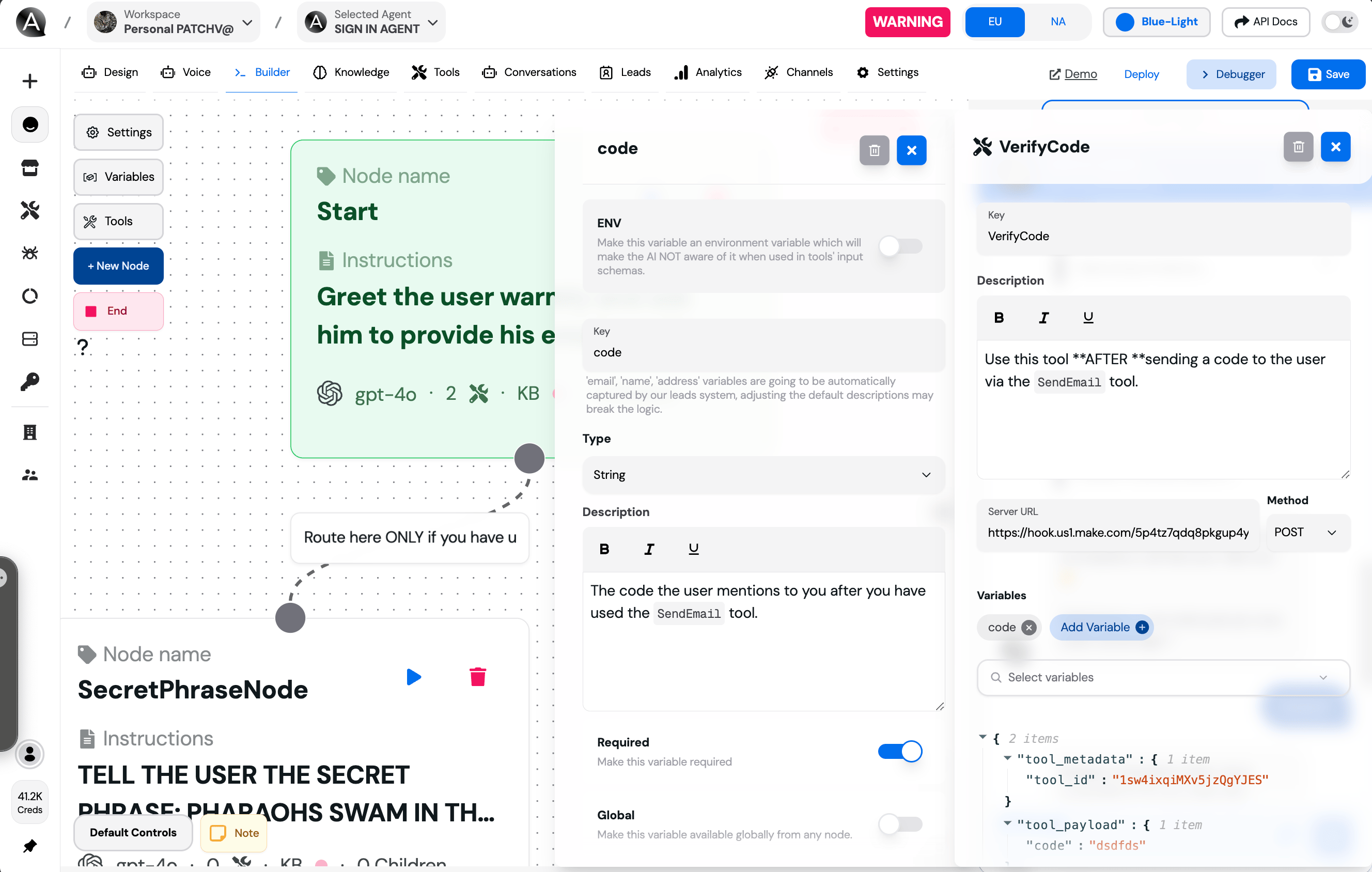 verify code node