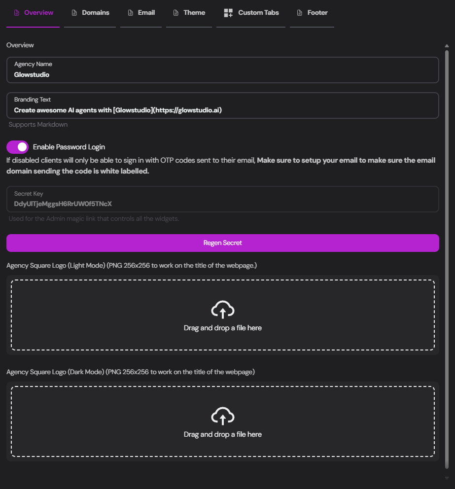 Agency Overview Tab