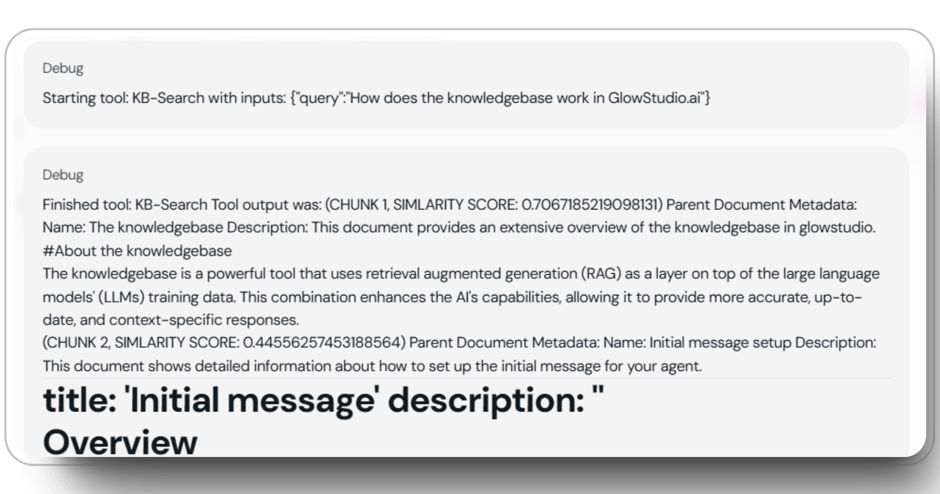 Example Debug Screen