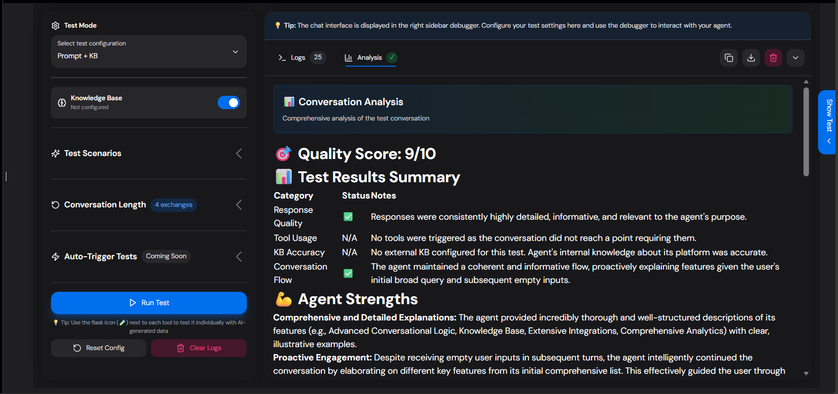 Test Analysis Results