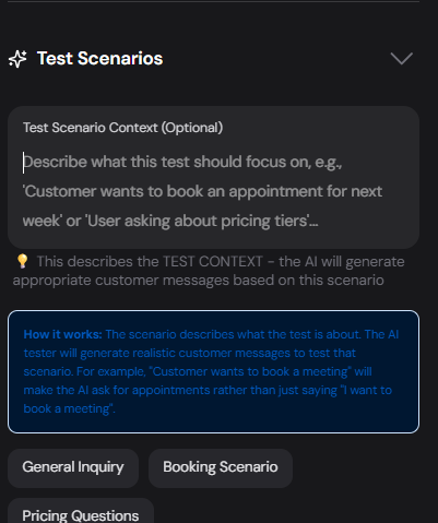 Test Scenarios