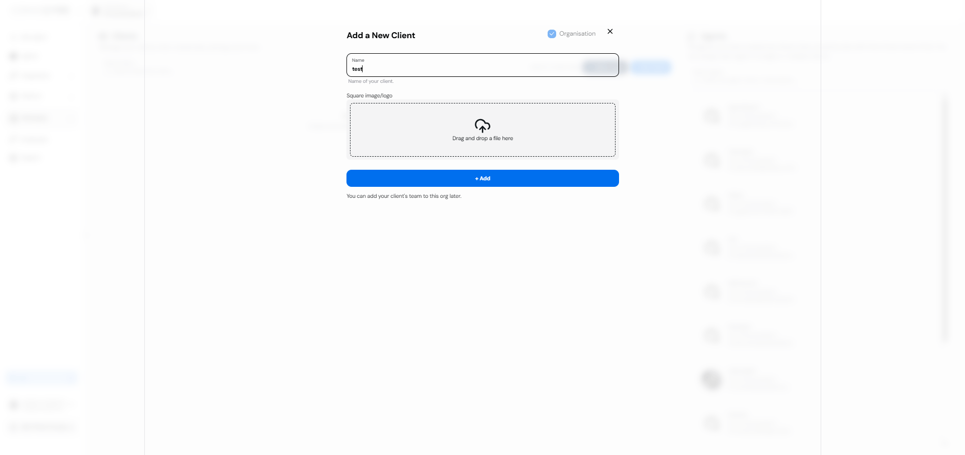 Add new client