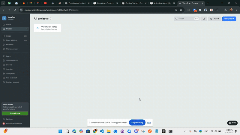 Voiceflow Template upload