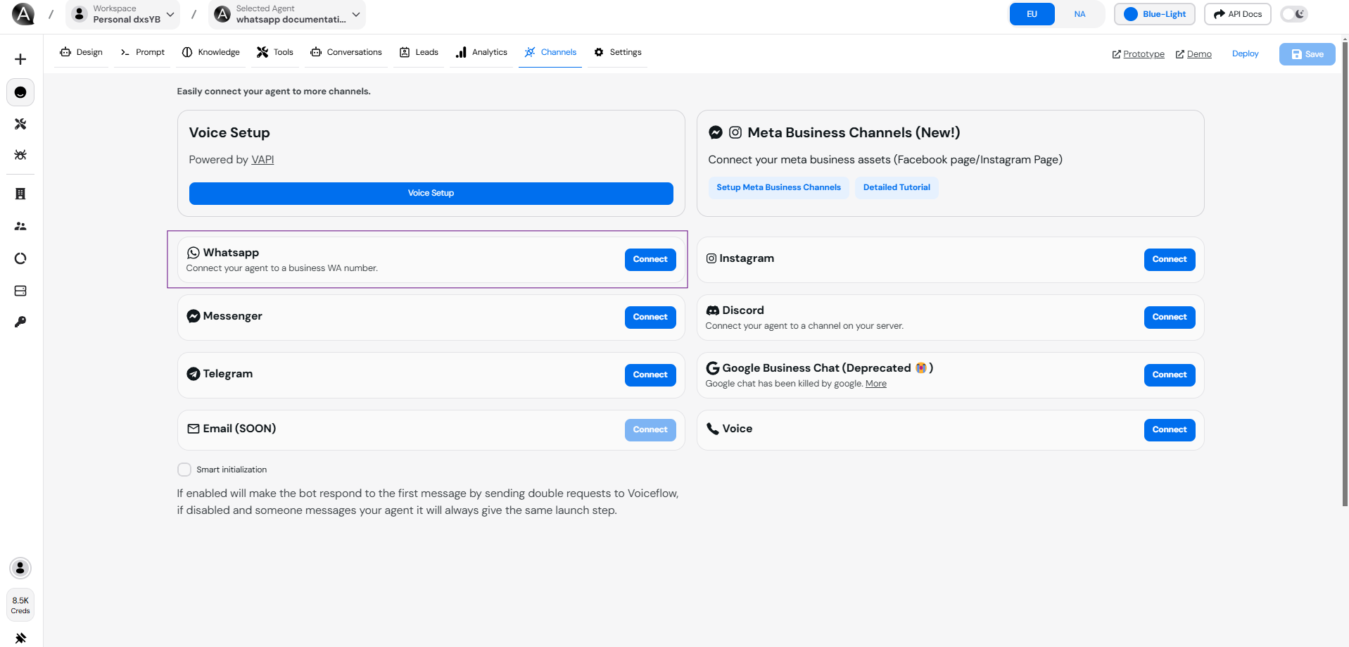 Access Channels Section