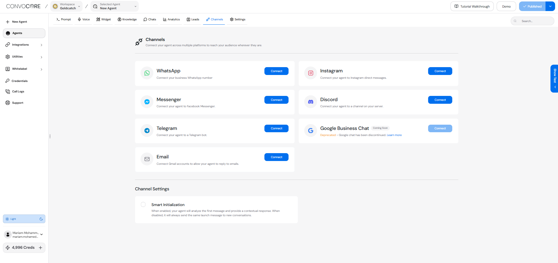 Access Channels Section