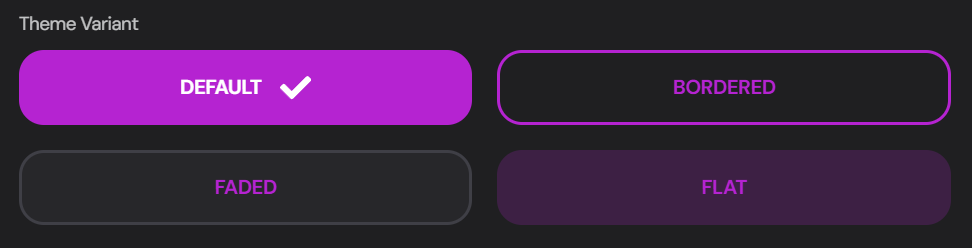 Agency theme variant options