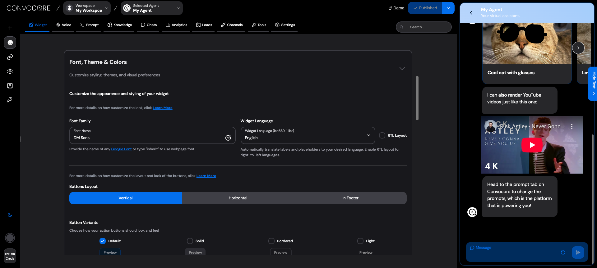 Theme Customization Interface