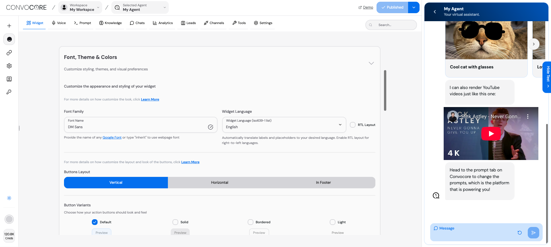 Theme Customization Interface