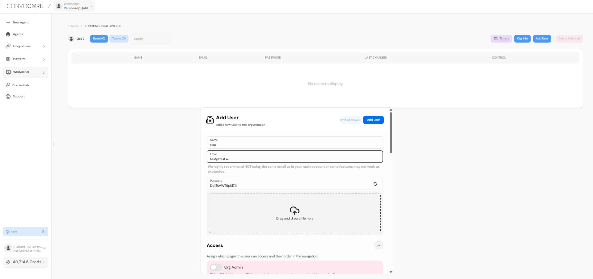 Add User Data