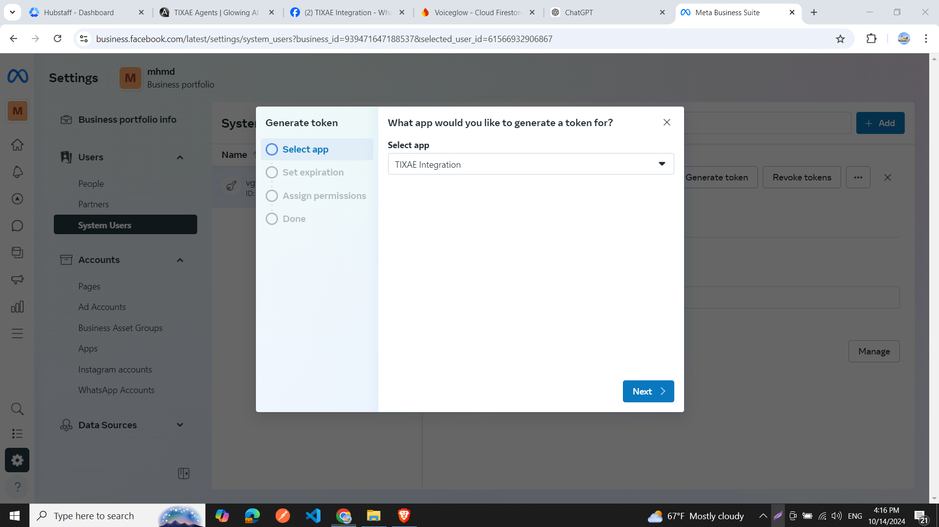 Generate Permanent Token