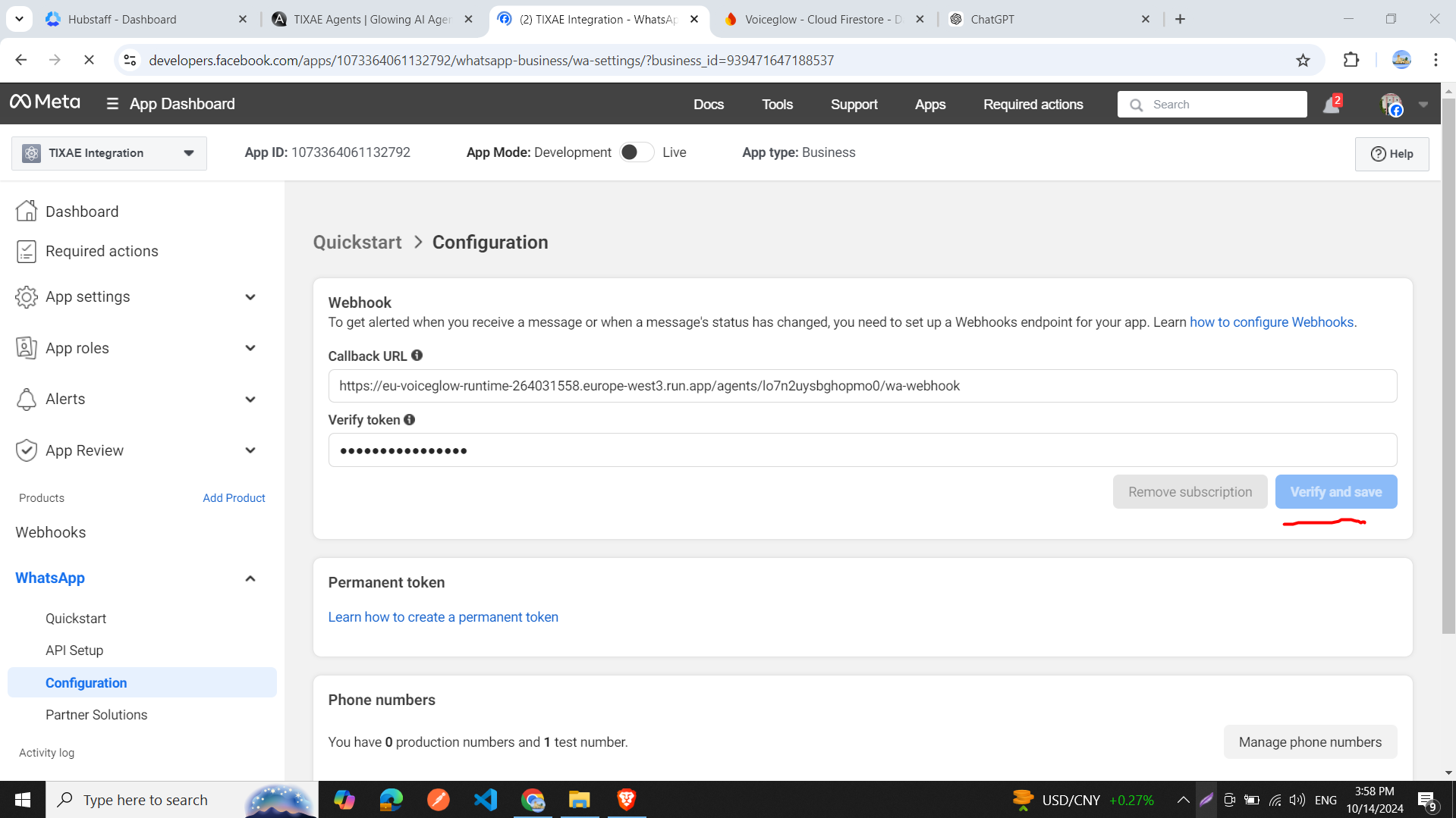 WhatsApp Configuration