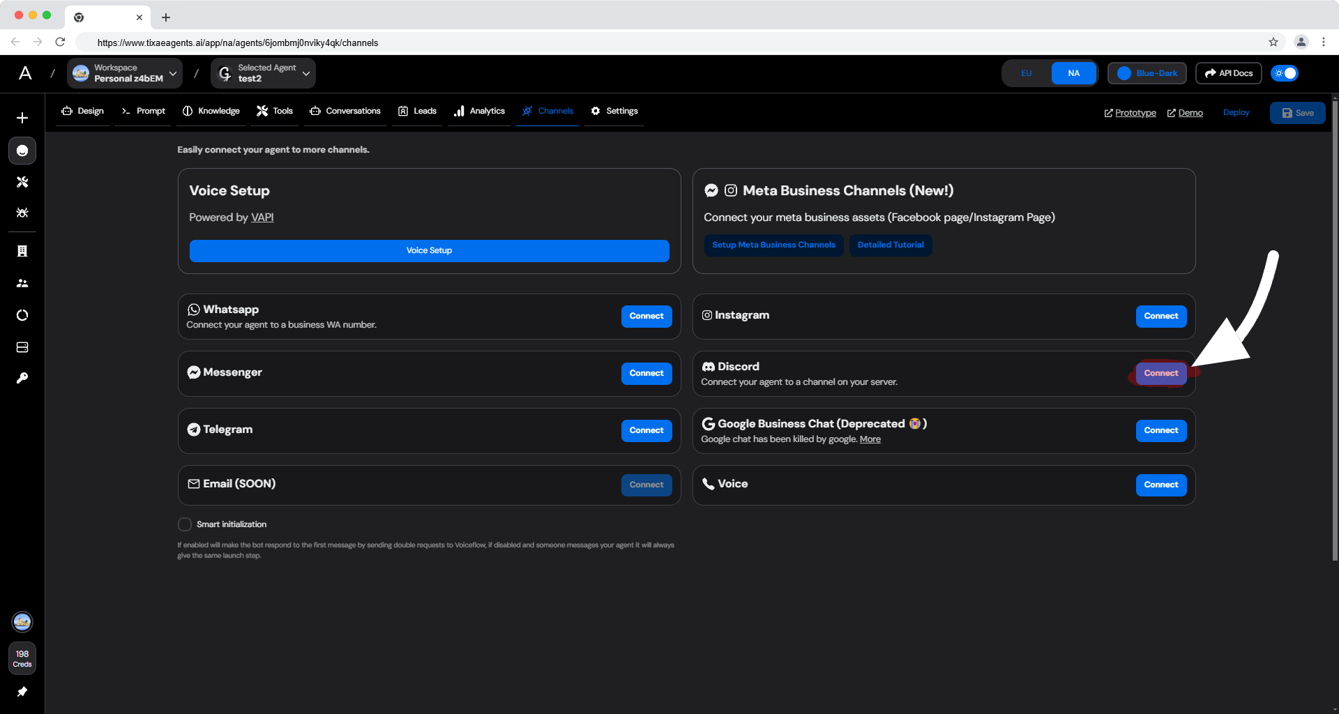 Discord Integration Location