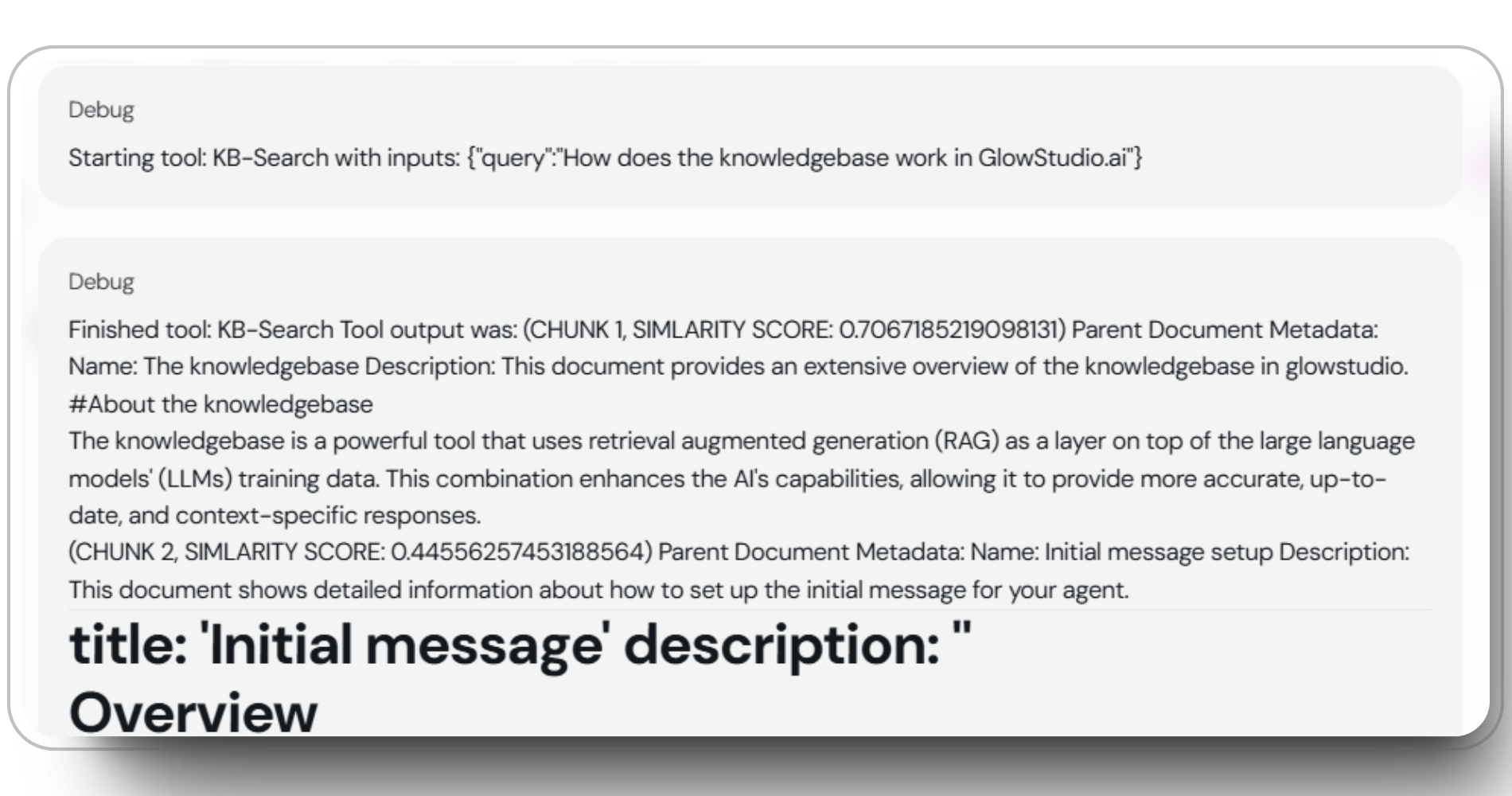 Example Debug Screen