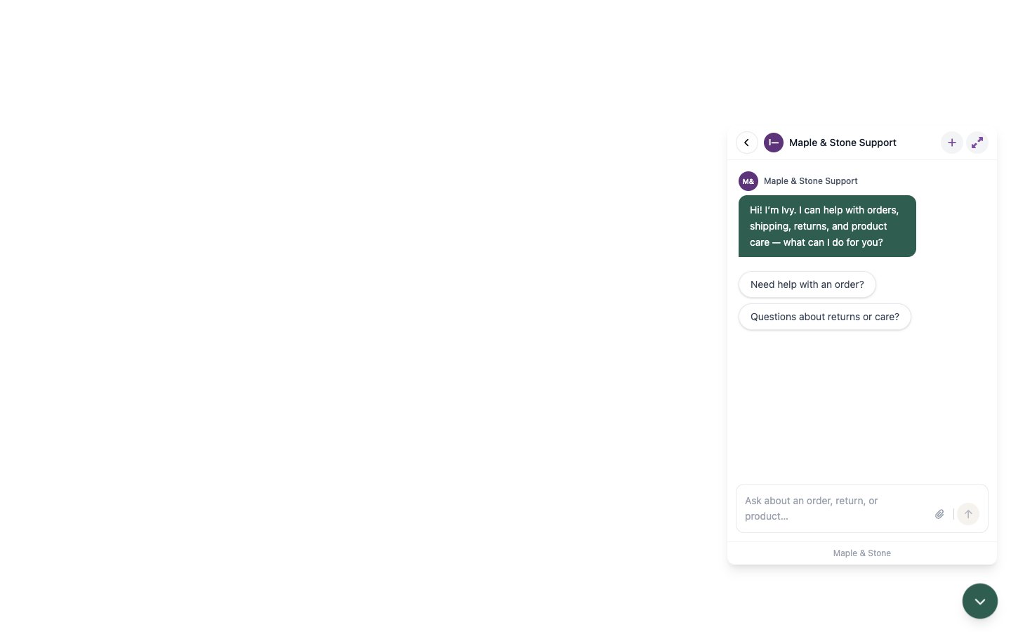 The ConvoTool chat popup open on a website