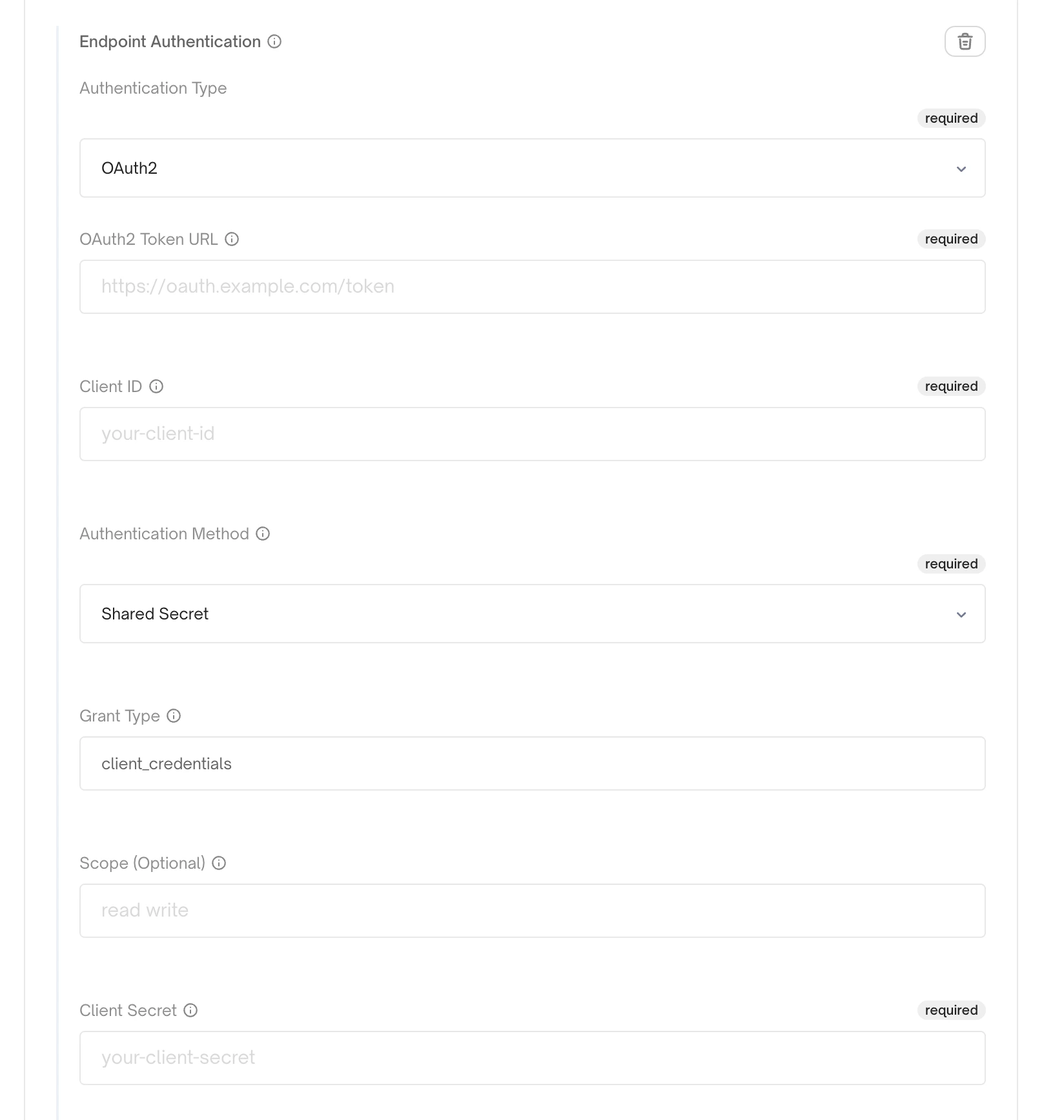 OAuth2 endpoint authentication