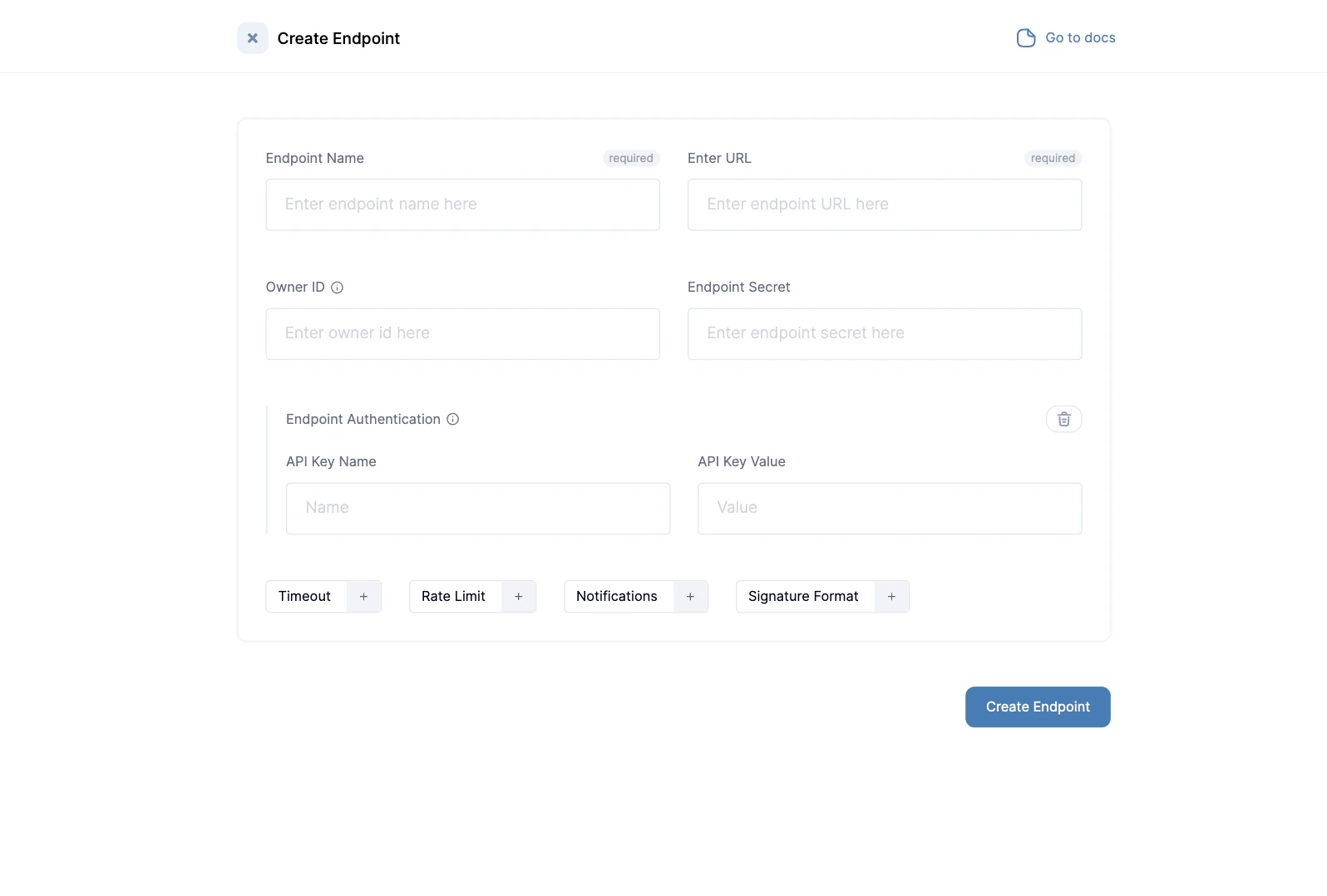 Endpoint authentication