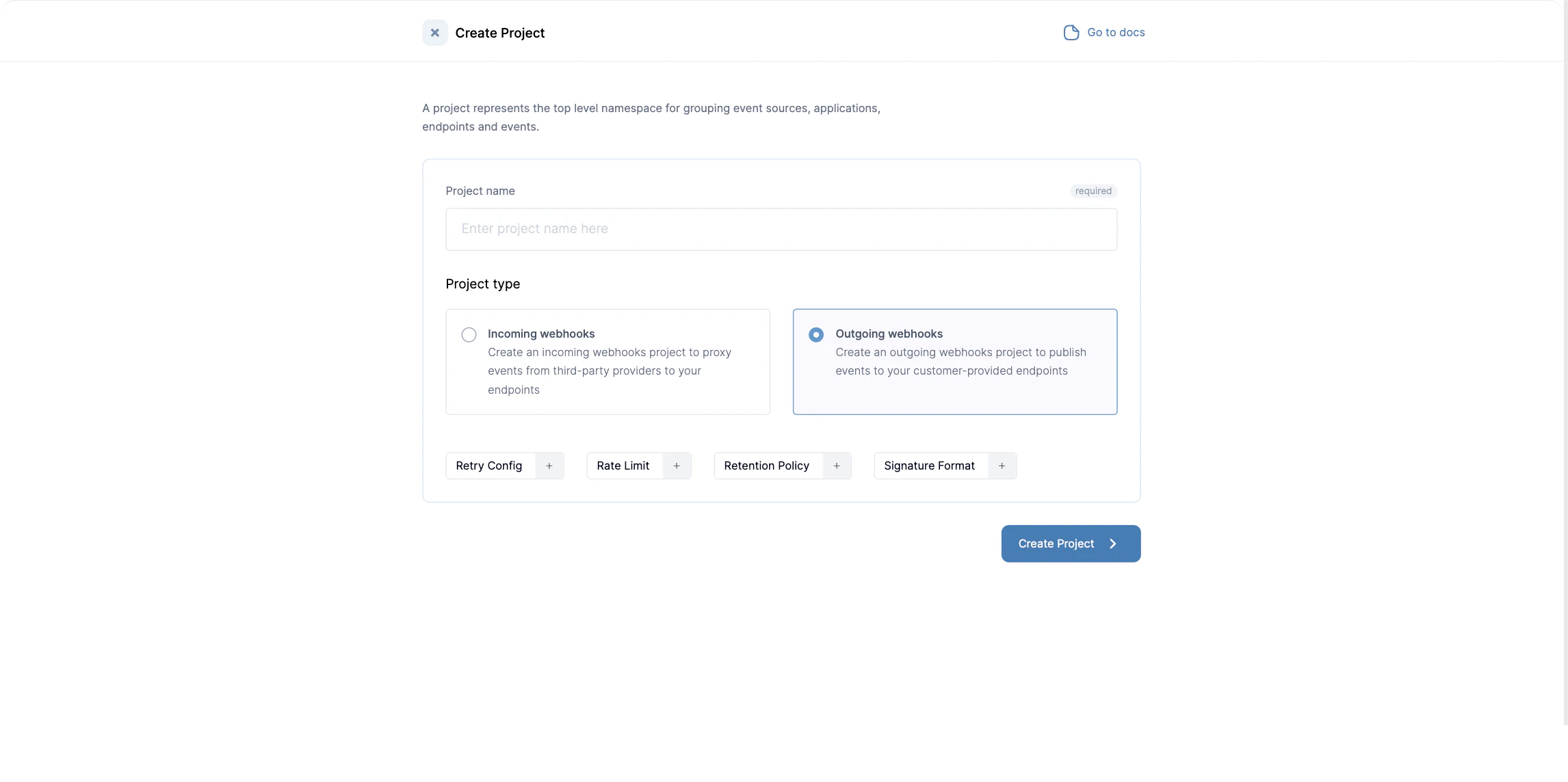 Project configurations