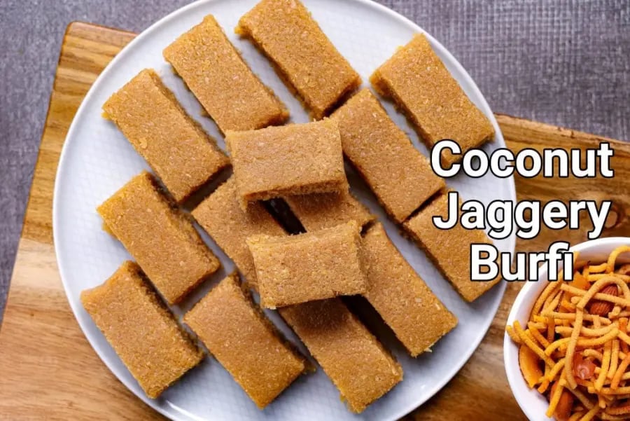coconut-burfi-recipe-with-jaggery