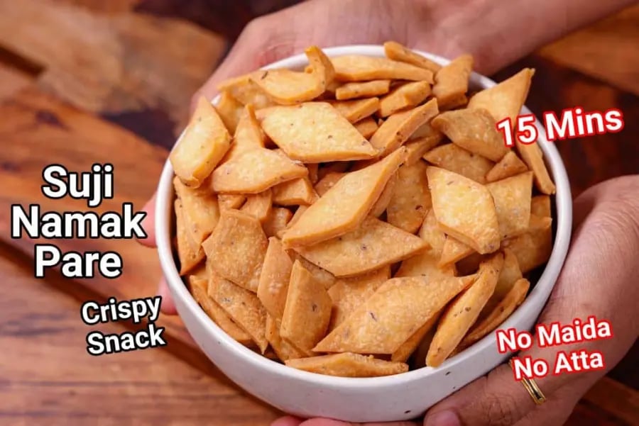 crispy-suji-ke-namak-pare-recipe