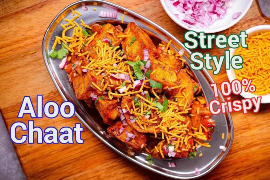 aloo-chaat-recipe-potato-chaat-2-ways
