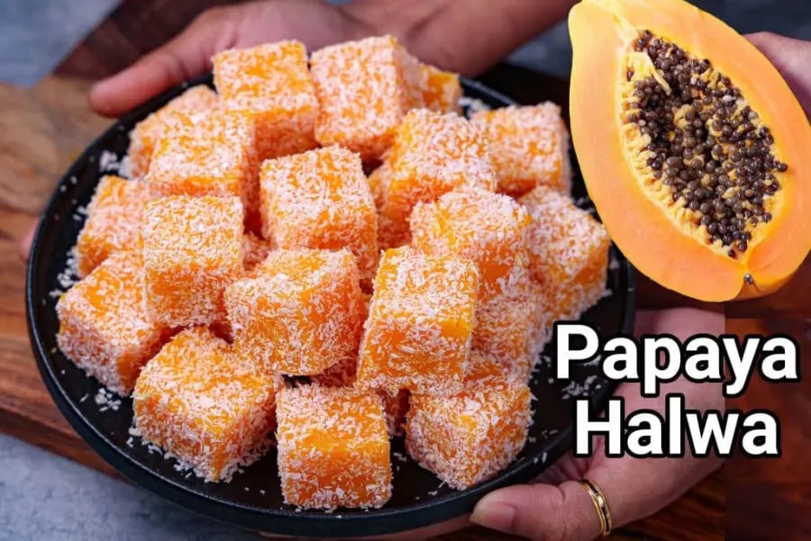 papaya-halwa-recipe-papaya-jelly-sweet