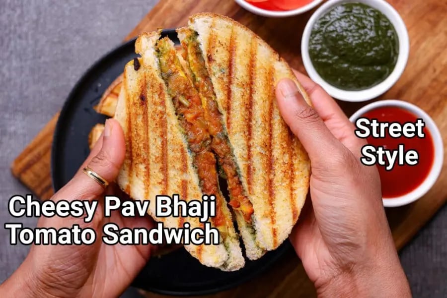 pav-bhaji-cheese-tomato-sandwich-recipe