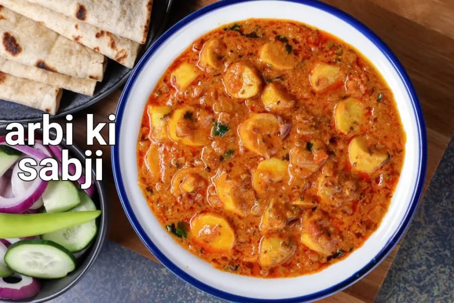 arbi-ki-sabji-ghuiya-ki-sabji-dum-arvi