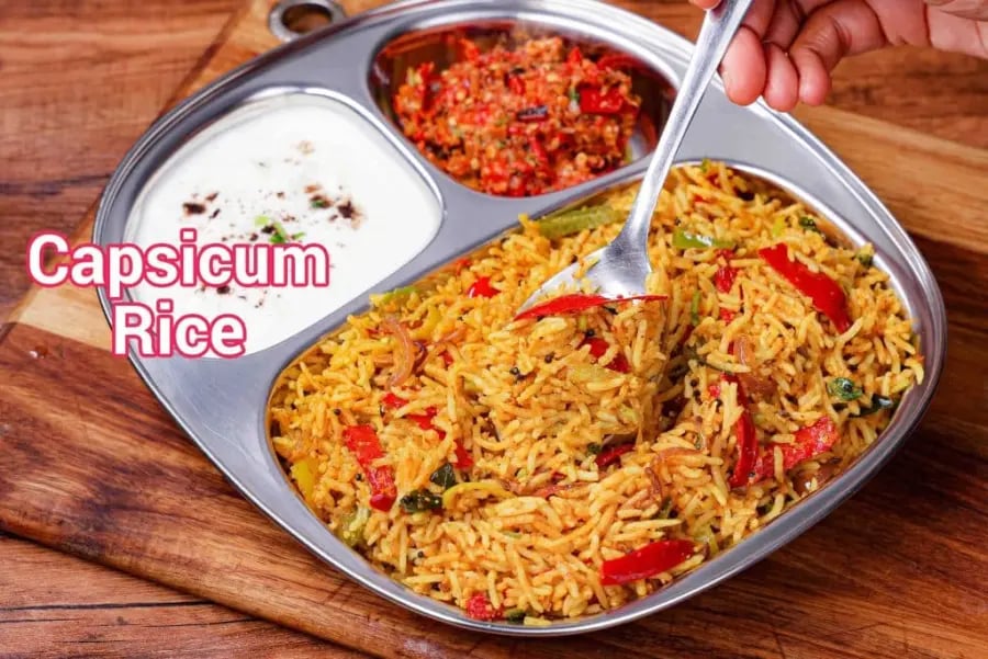 capsicum-aloo-rice-recipe-capsicum-pulao