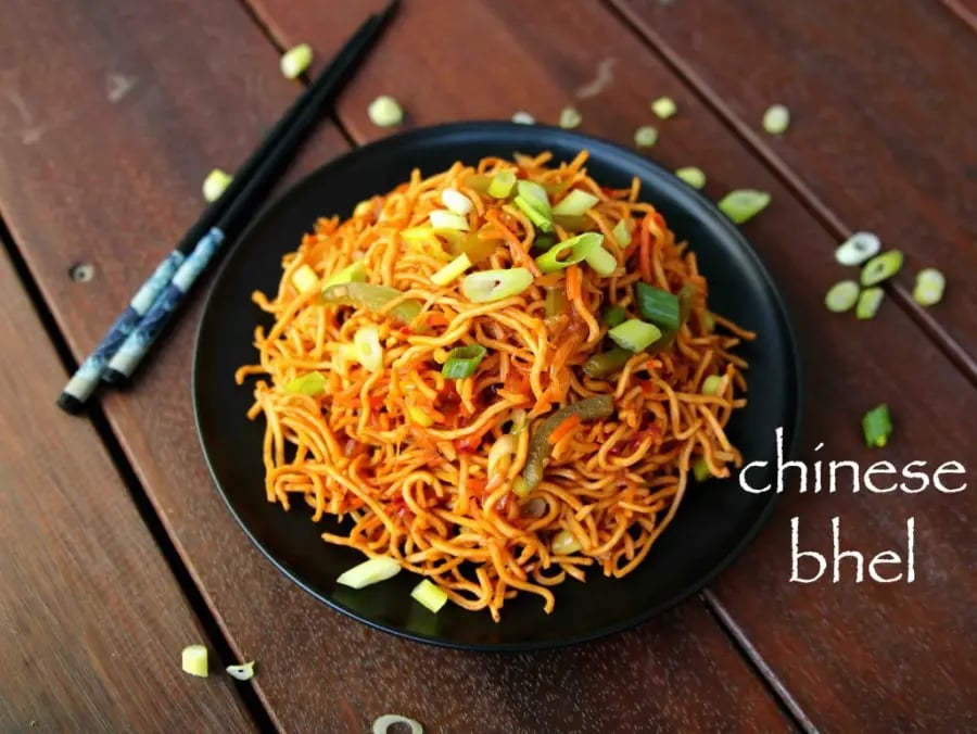 chinese-bhel-recipe-crispy-noodle-salad