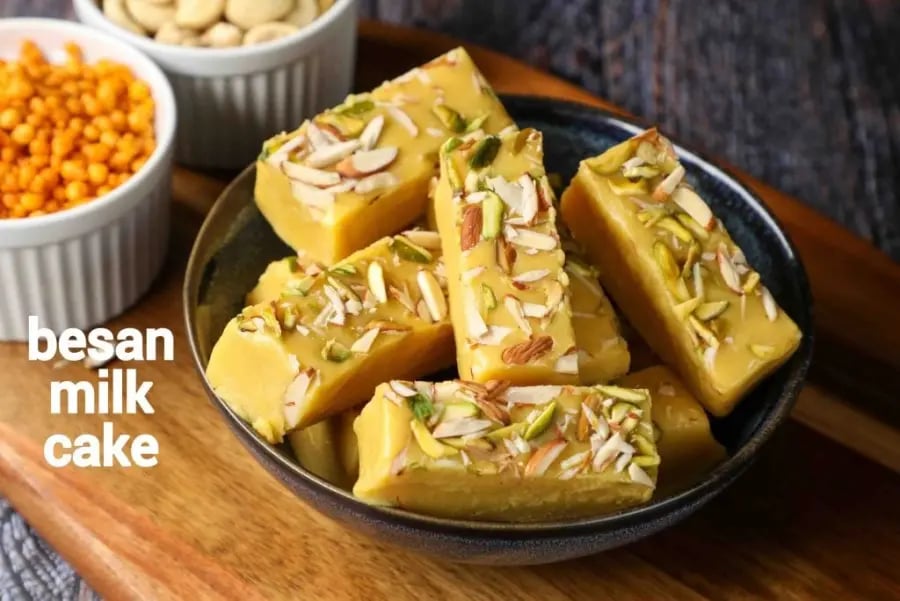 besan-milk-cake-recipe-besan-milk-burfi