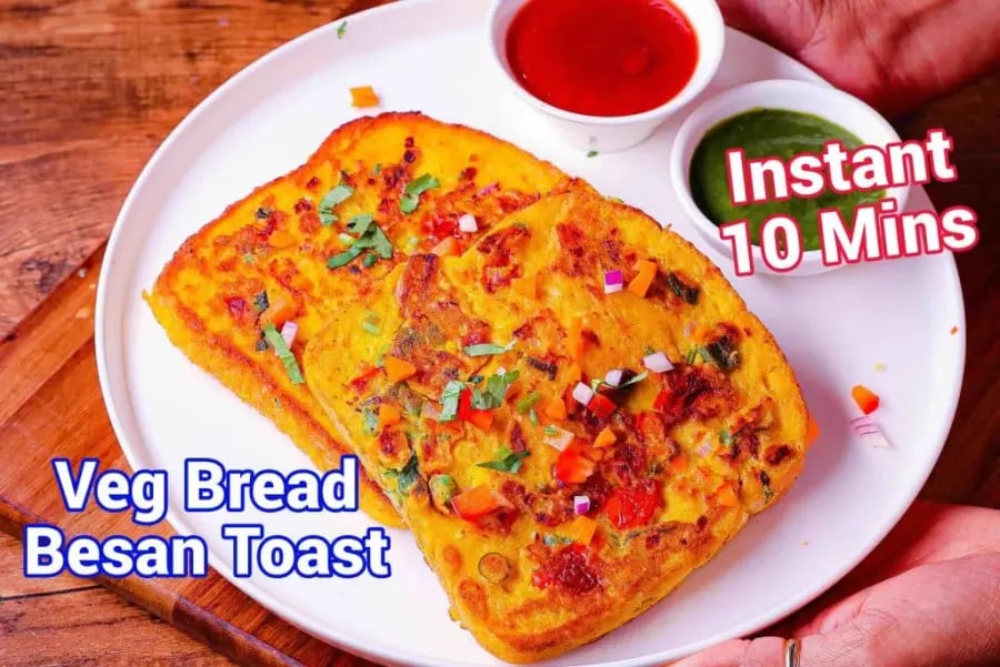 besan-toast-recipe-besan-bread-toast