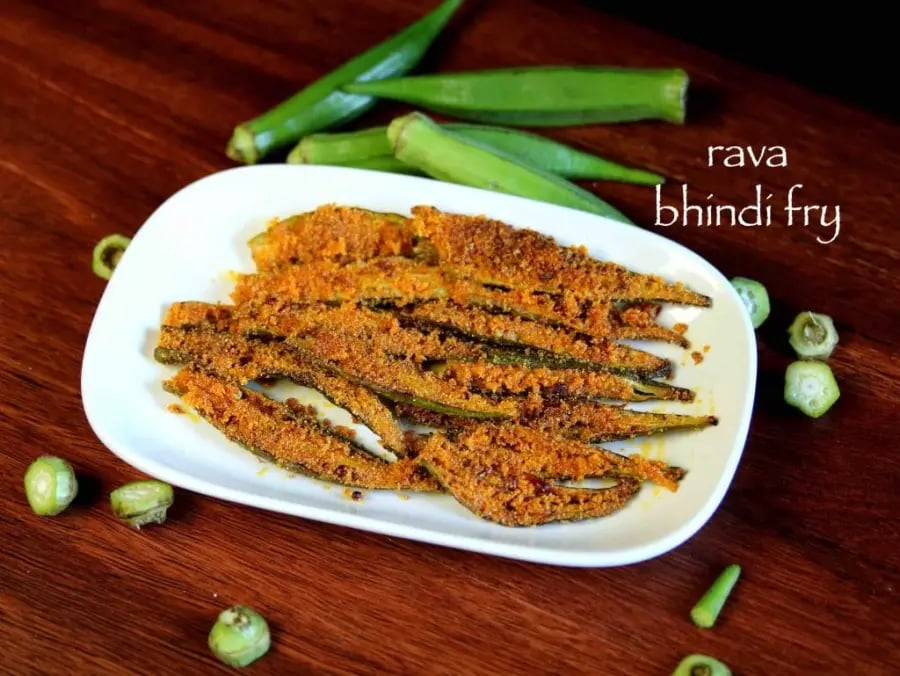 bhindi-rava-fry-recipe-crispy-okra-fry