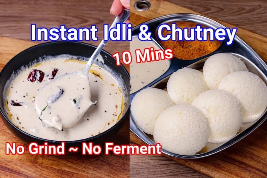 instant-idli-recipe-no-urad-dal-rice