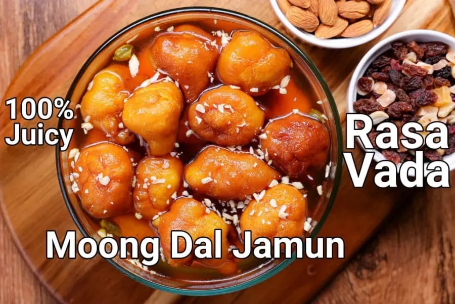 rasa-vada-recipe-moong-dal-gulab-jamun