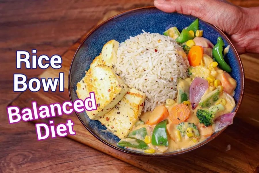 rice-bowl-recipe-indian-paneer-garlic