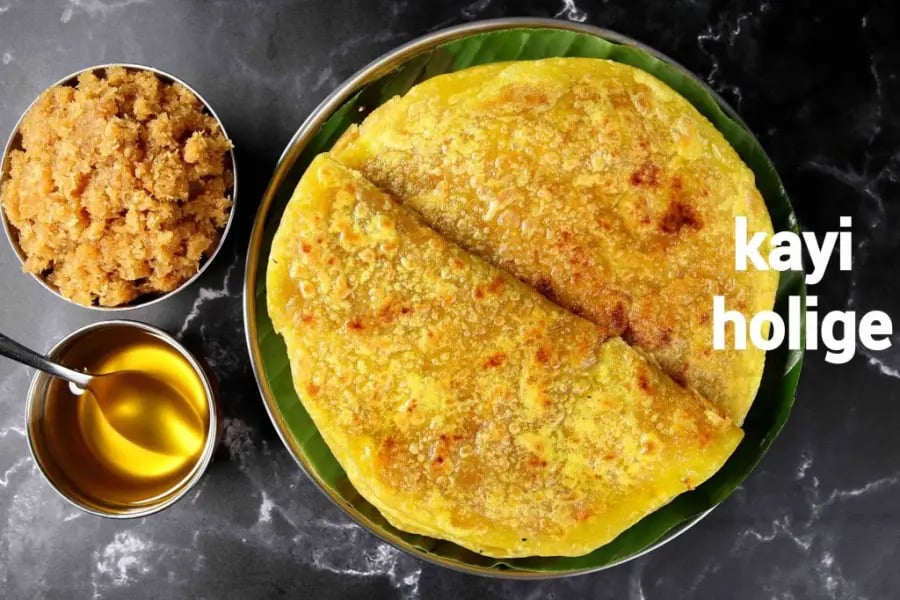 kayi-holige-recipe-naariyal-puran-poli
