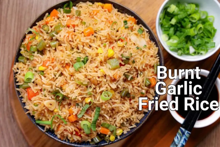 veg-burnt-garlic-fried-rice-recipe