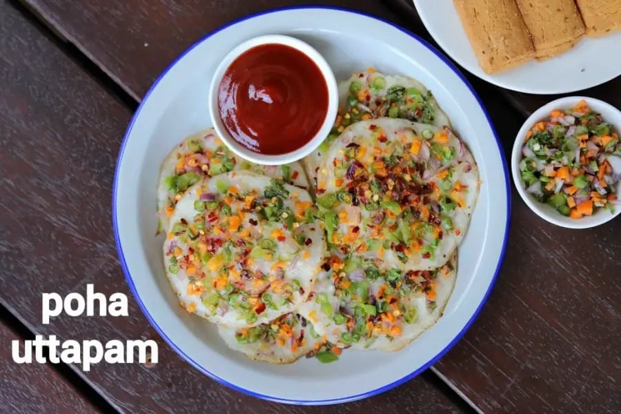poha-uttapam-recipe-instant-poha-uttapa