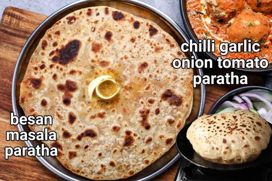 tomato-onion-paratha-recipe