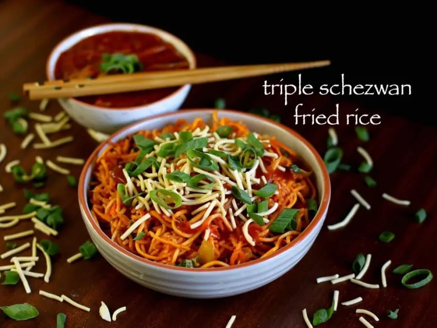triple-schezwan-fried-rice-recipe