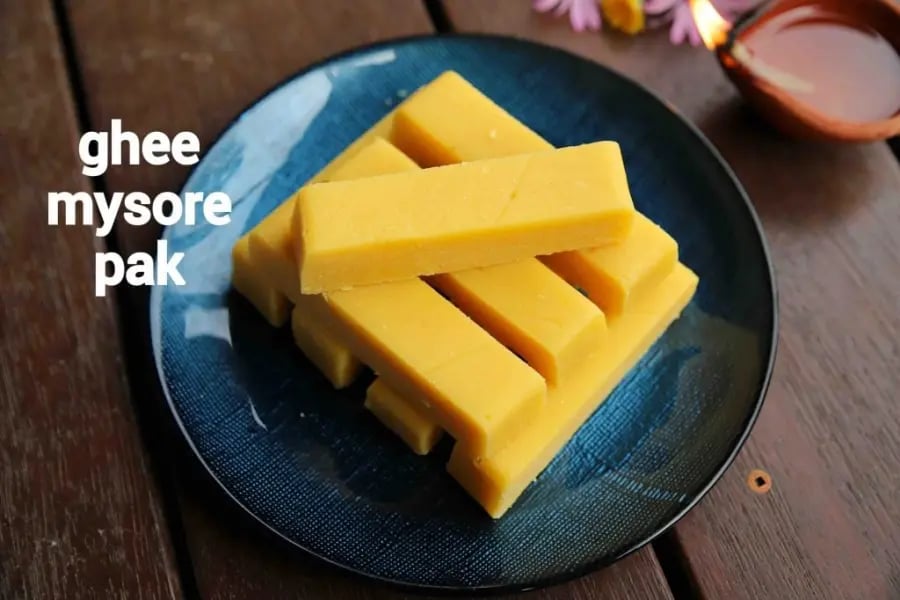 ghee-mysore-pak-recipe-soft-mysore-pak