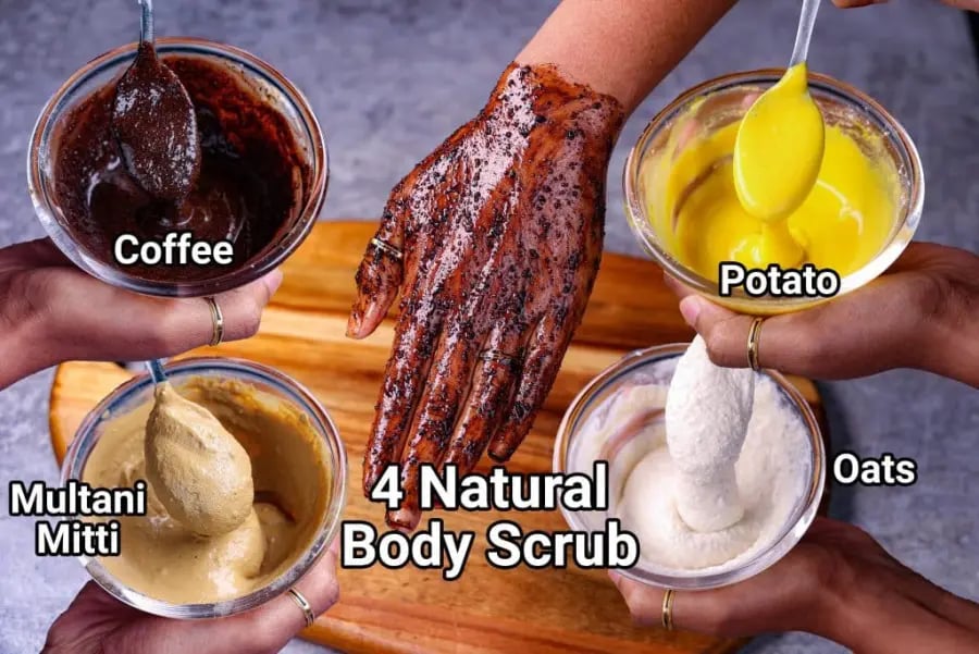 homemade-body-scrub-recipe-4-ways-diy