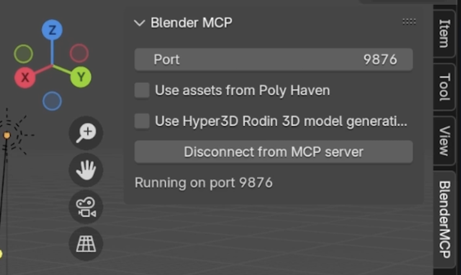 Blender MCP Active