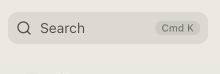 Search control in the Chat sidebar with the Cmd K shortcut