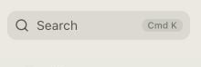 Search control in the Chat sidebar with the Cmd K shortcut